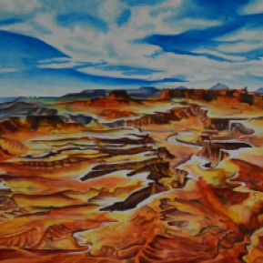 "Canyonlands Overlook" watercolor - 18"x 24" - NFS