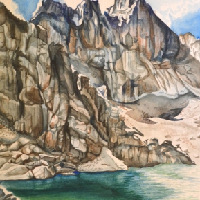 'Chasm Lake' - Watercolor - 9" x 13" - SOLD